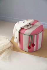 Sitzhocker mit Stauraum rosa