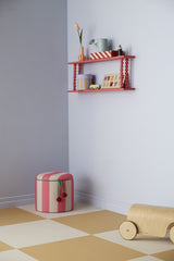 Sitzhocker mit Stauraum rosa