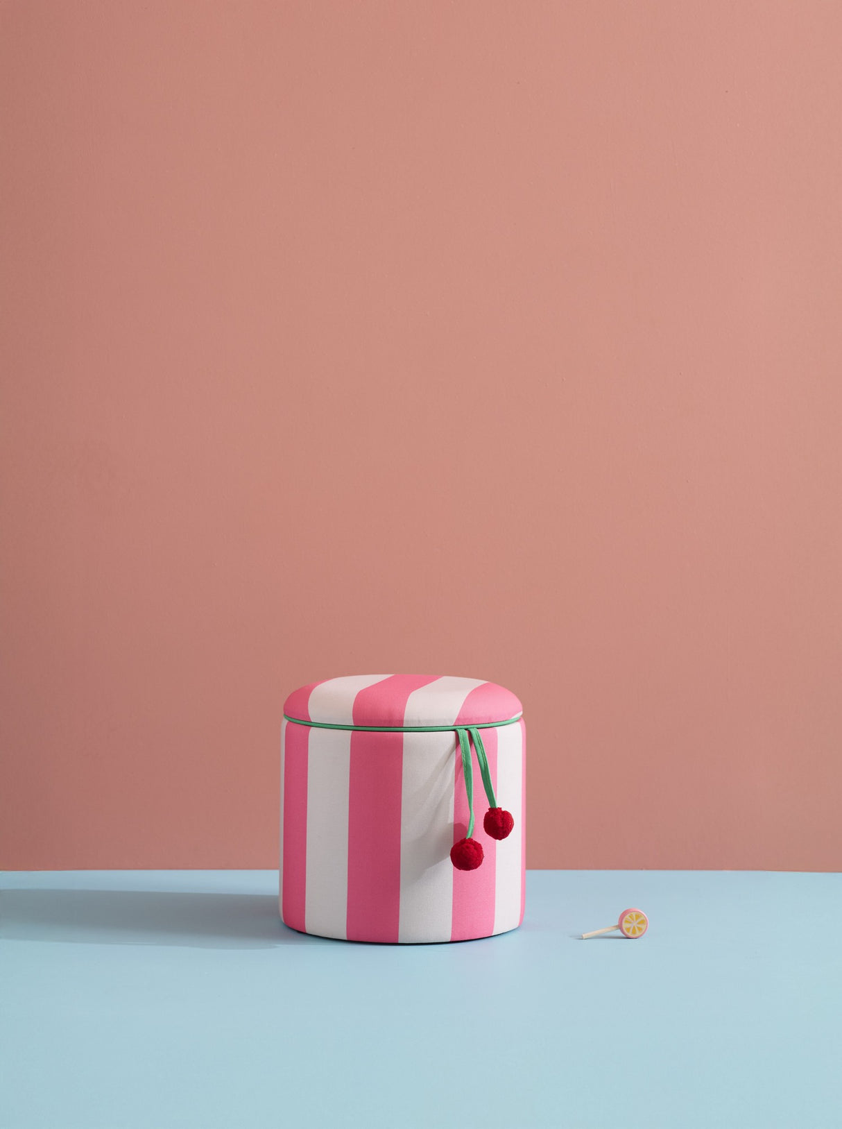 Sitzhocker mit Stauraum rosa
