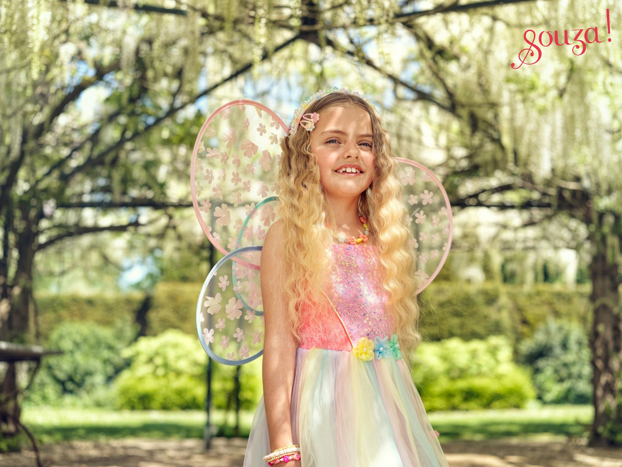 Flora Kostüm Kleid + Flügel 8-10 Jahre