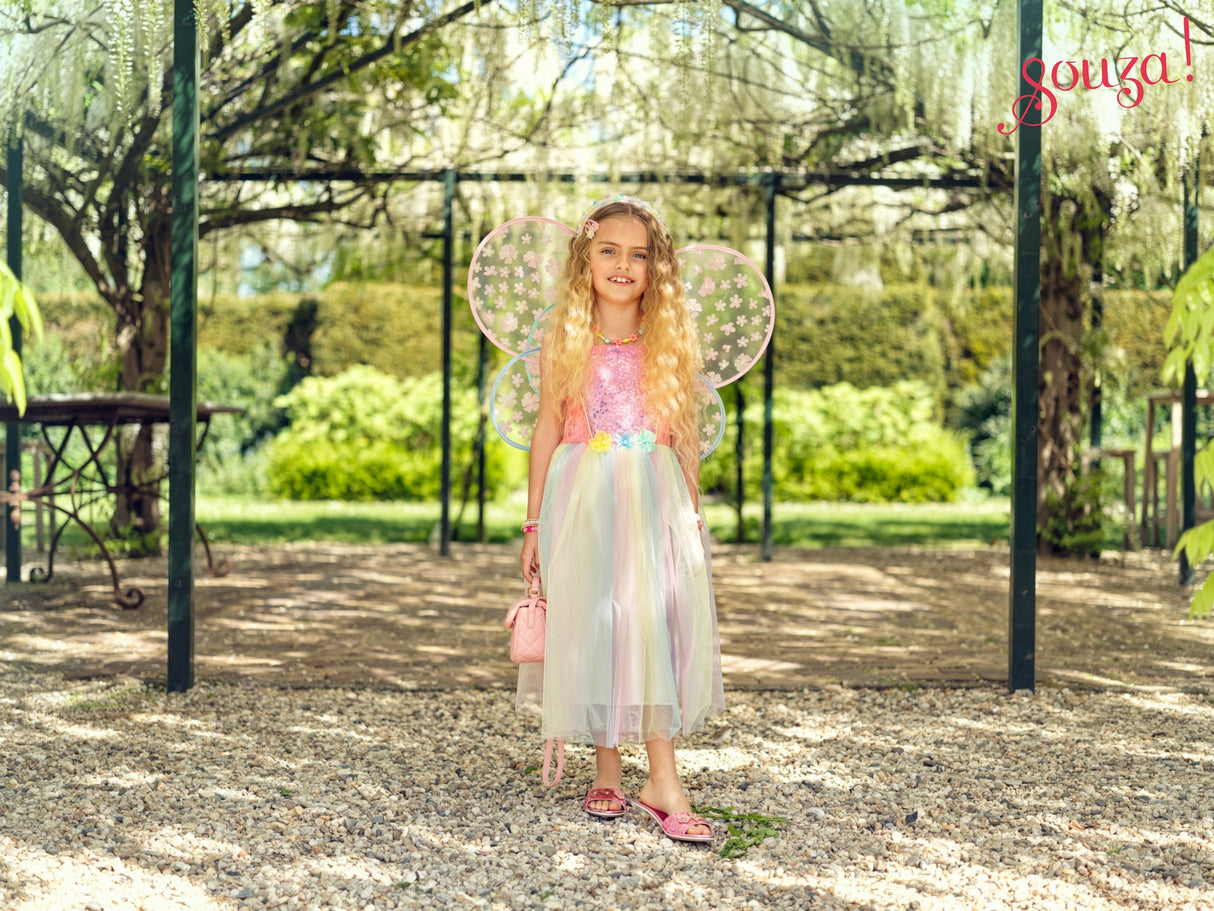 Flora Kostüm Kleid + Flügel 8-10 Jahre