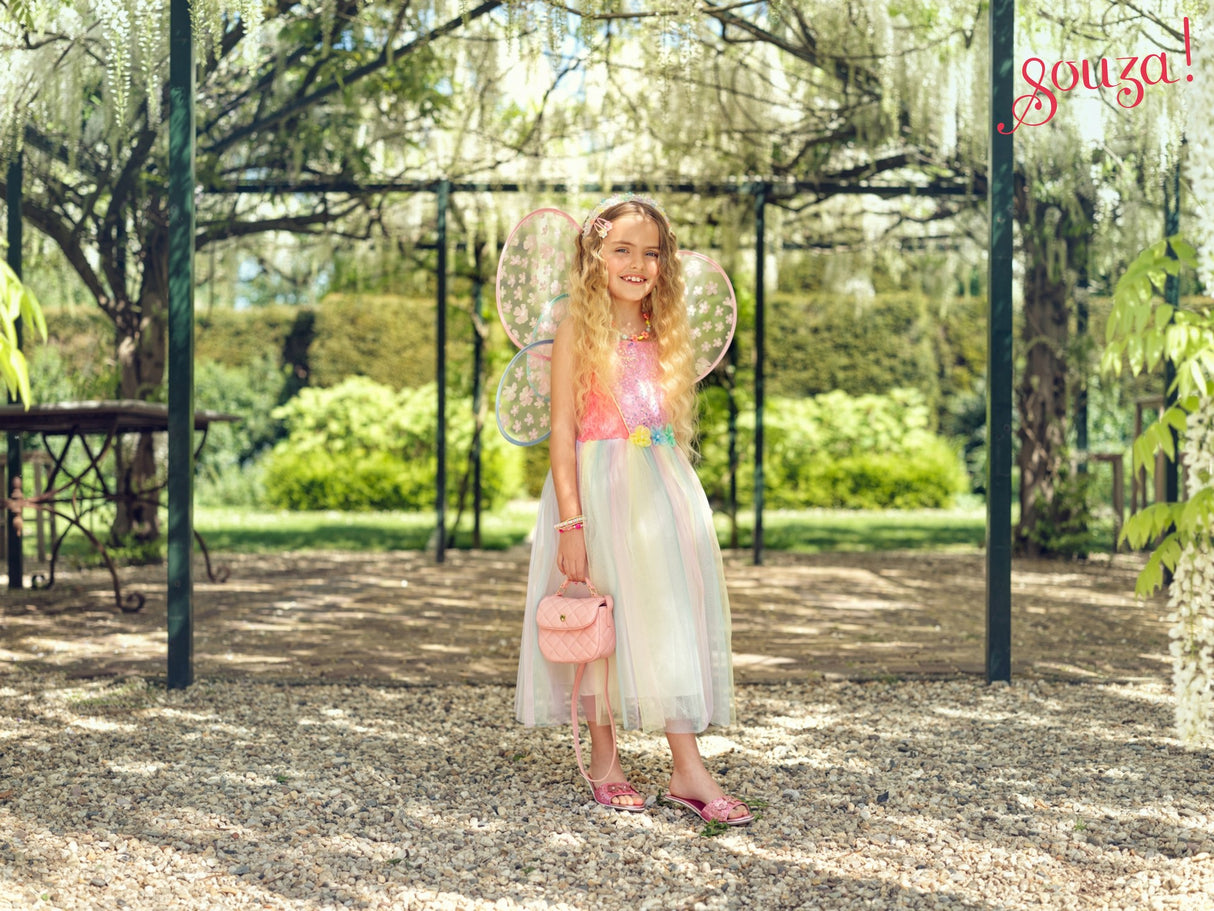 Flora Kostüm Kleid + Flügel 8-10 Jahre