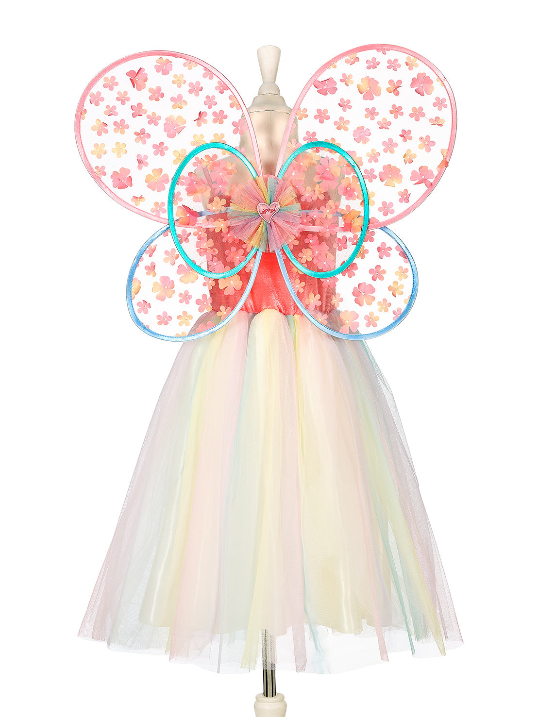 Flora Kostüm Kleid + Flügel 8-10 Jahre