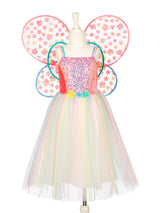 Flora Kostüm Kleid + Flügel 8-10 Jahre