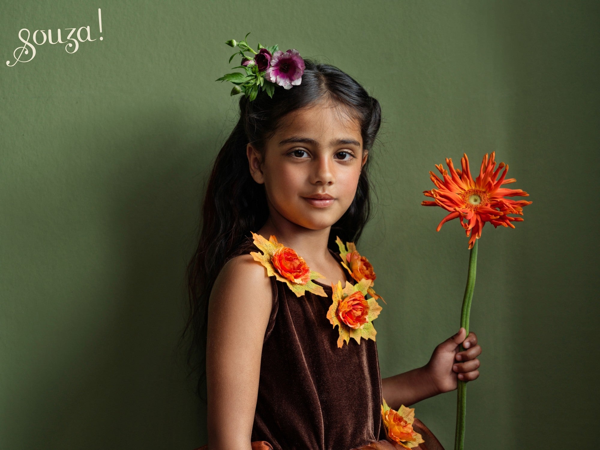 Waldhexe Kostüm Sabrina/ Kleid + Hut 8-10 Jahre