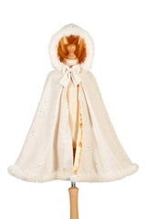 Kinderkostüm weiße Winterprinzessin Cape Eirwen 5-7Jahre