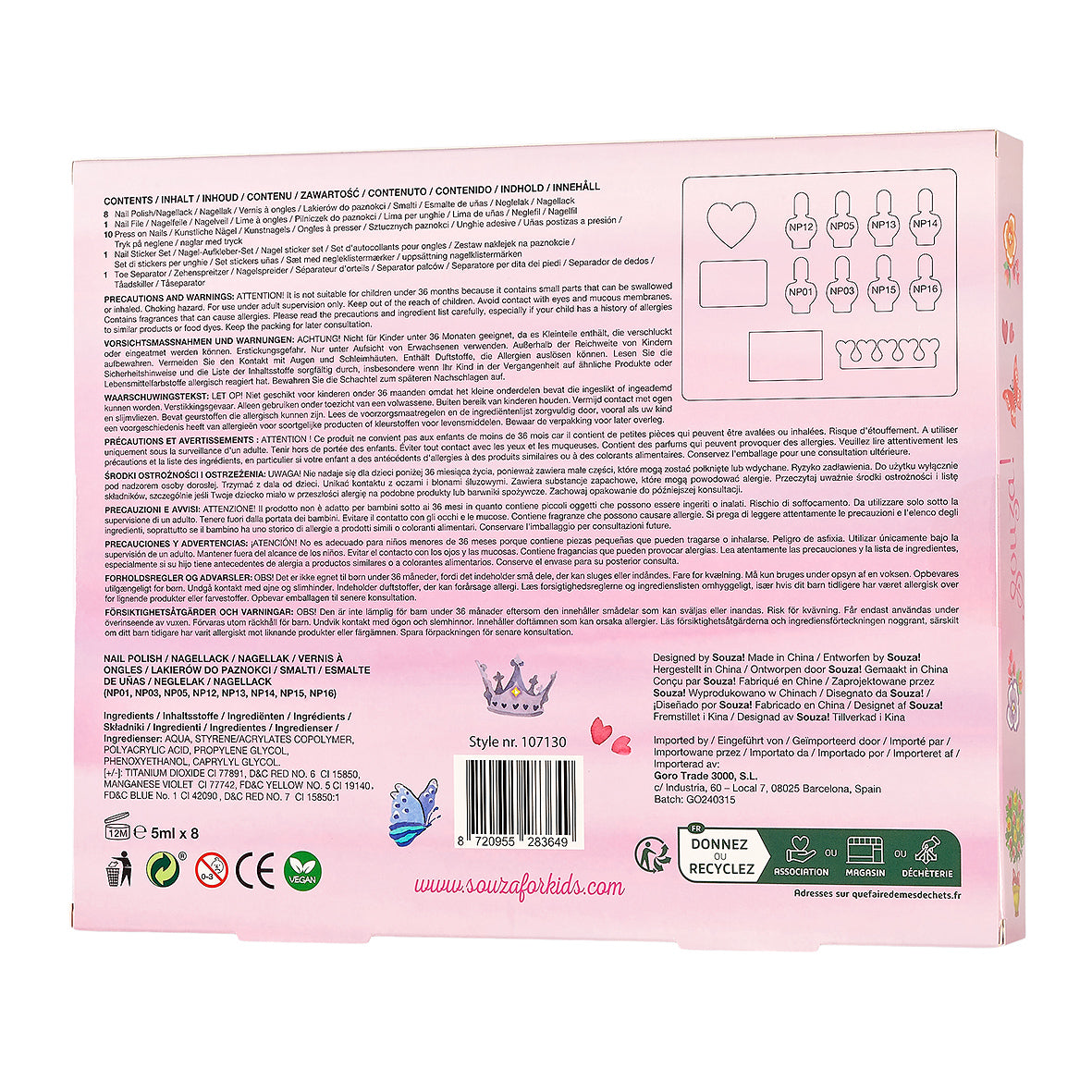 Veganes Nagellack- Set Prinzessin