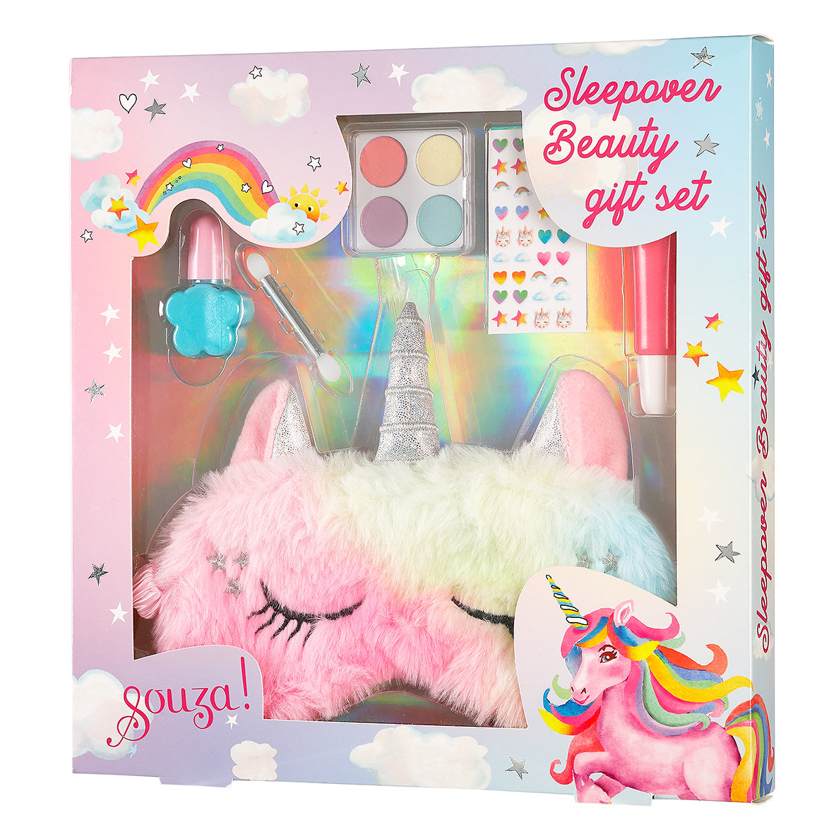 Einhorn Make-up + Schlafmaske Set