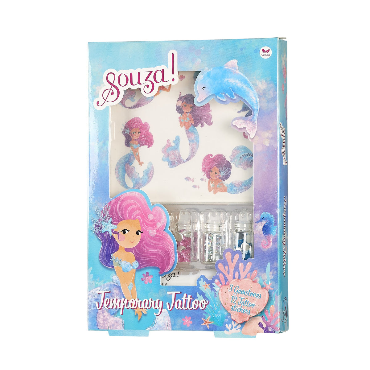 Glitzer Tattoo Set Meerjungfrau