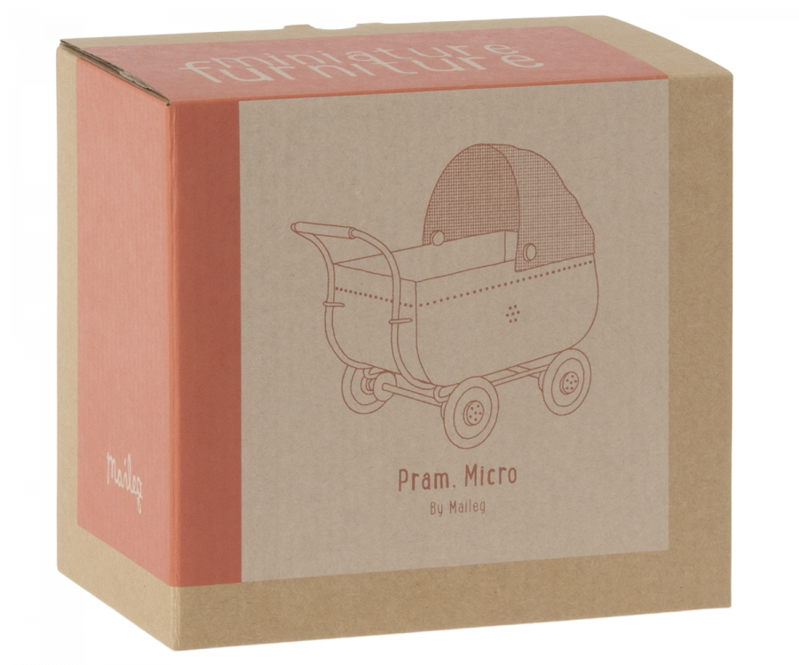 Puppenhaus Kinderwagen Micro/ Coral