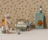 Puppenhaus Vintage Einzelbett
