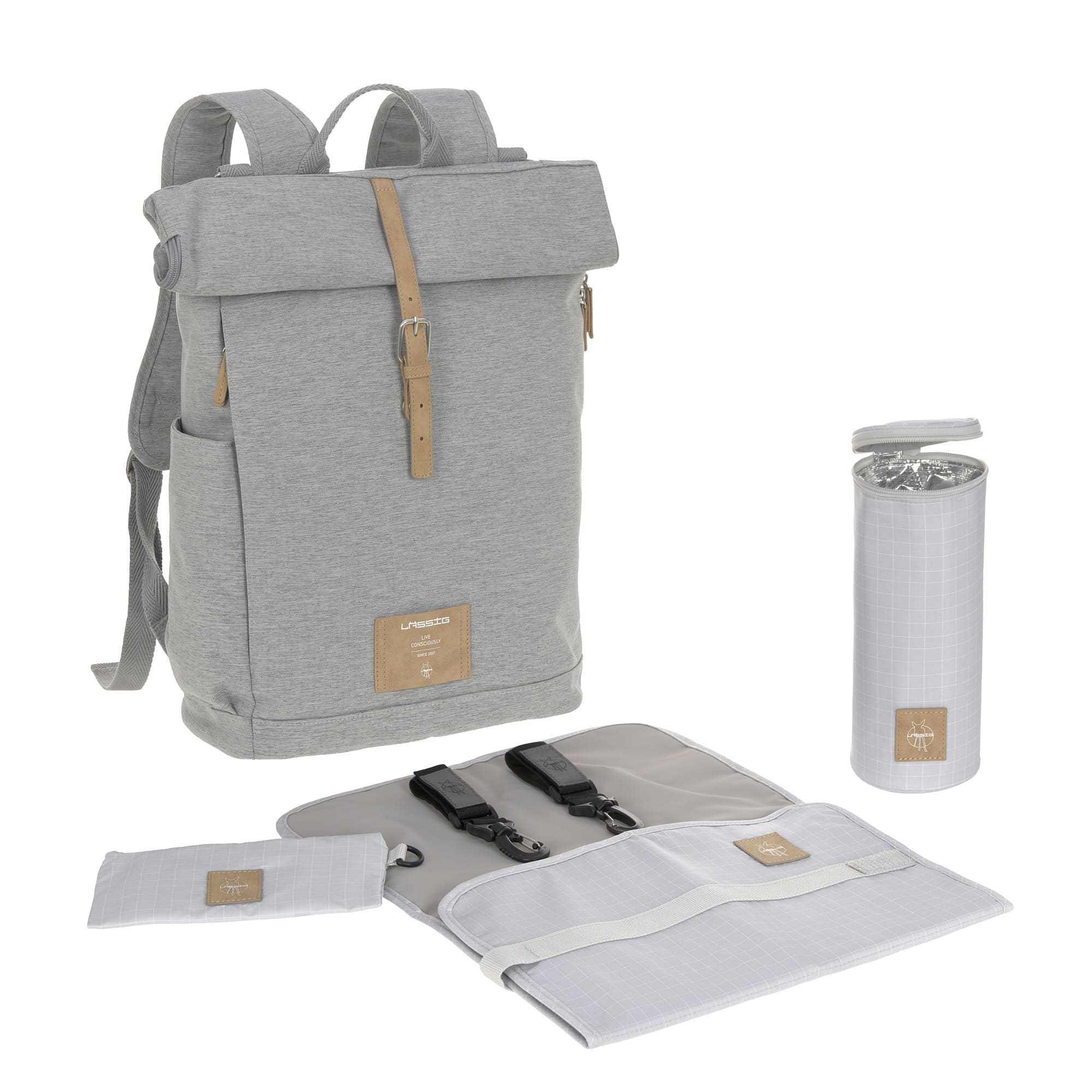 Wickelrucksack Rolltop Backpack/ Grey