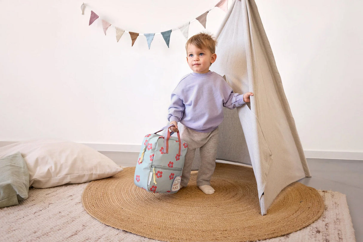 Kindergartenrucksack Square - Happy Trails Flower