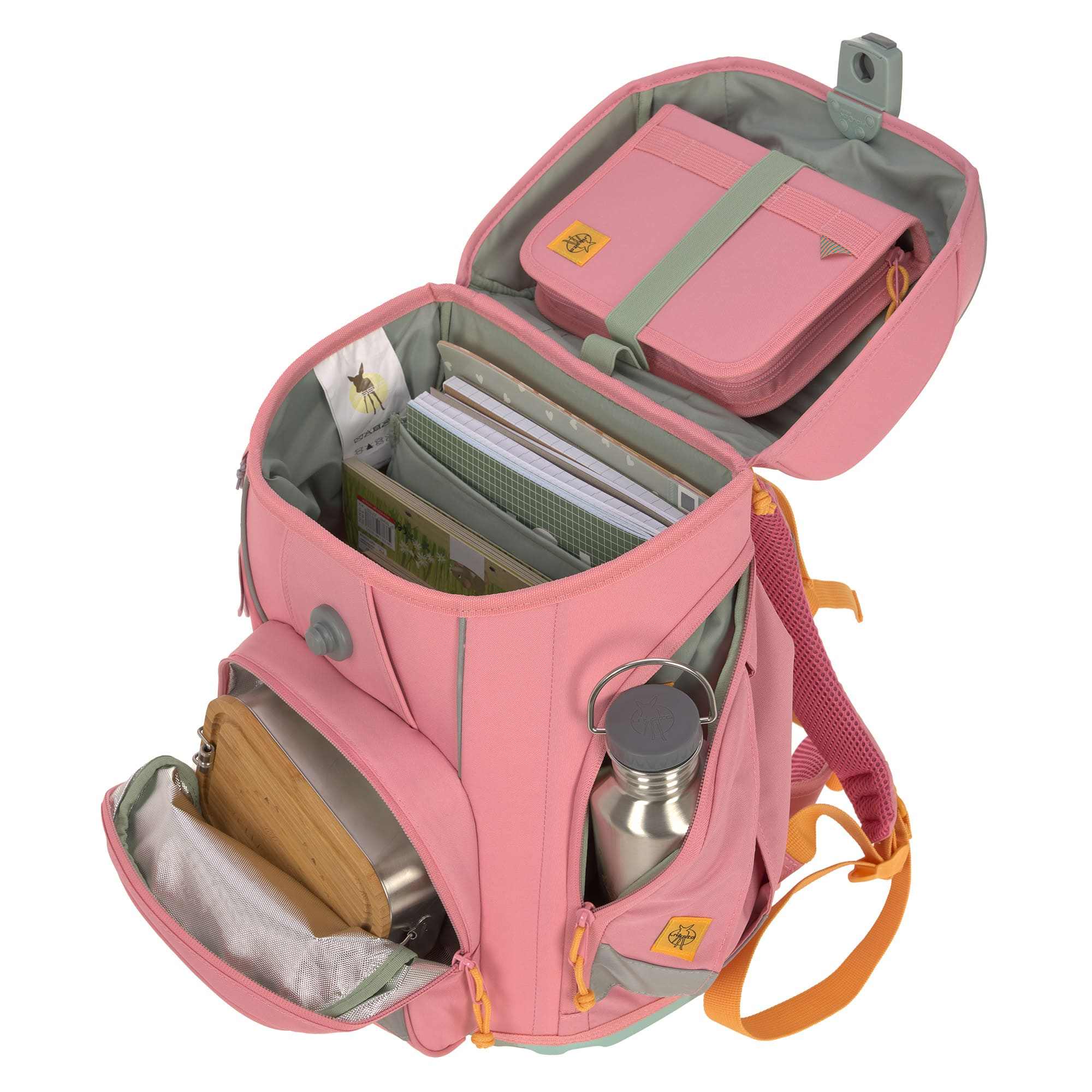 Schulranzen Set 7-teilig, Boxy Unique Pink
