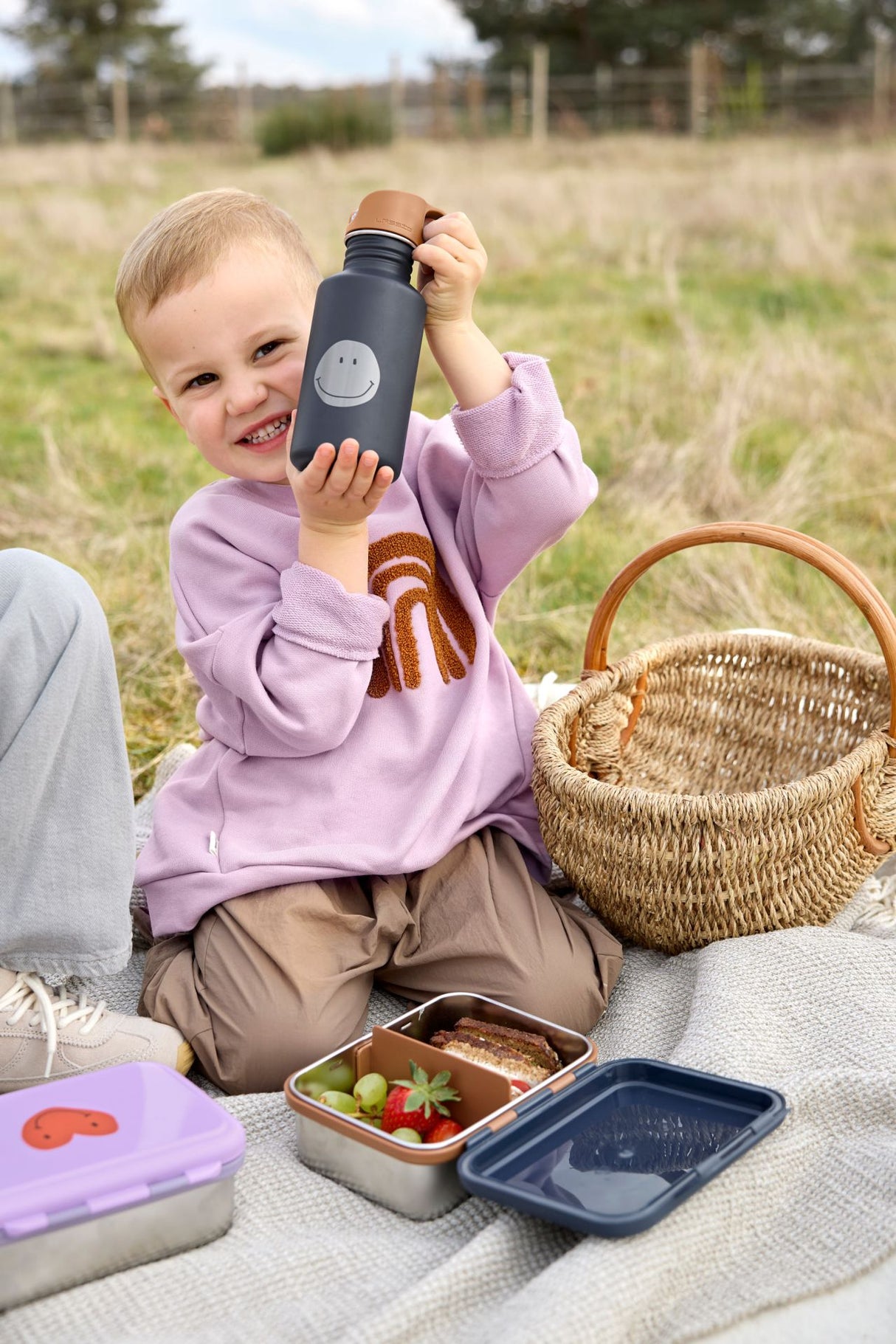 Bento-Lunchbox Little Gang Smile/ blau