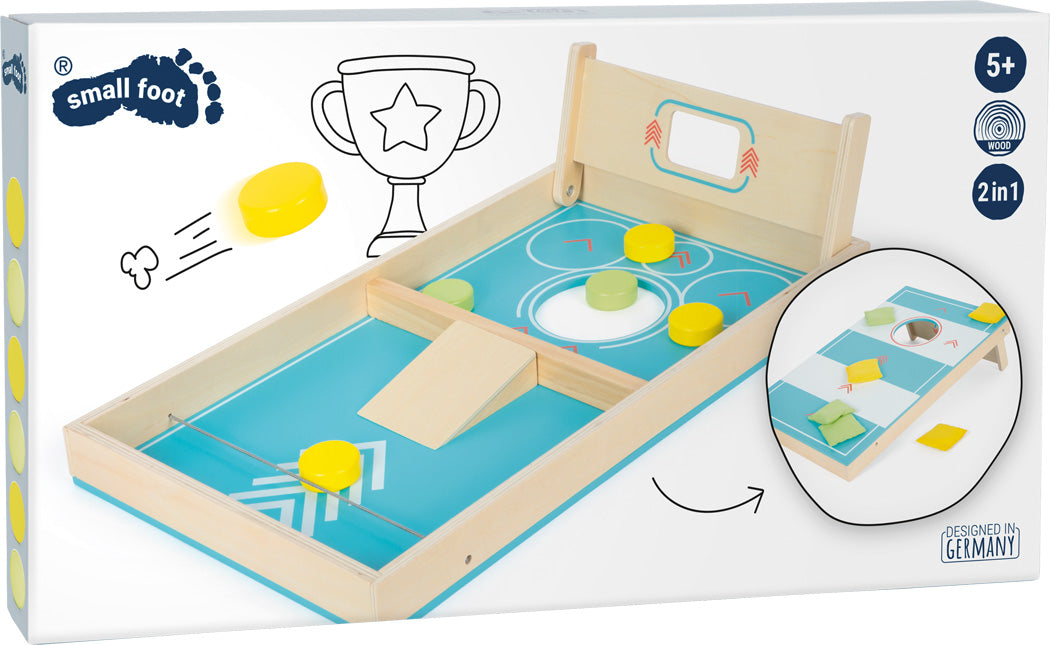 Cornhole und Sling Puck Spiel Active