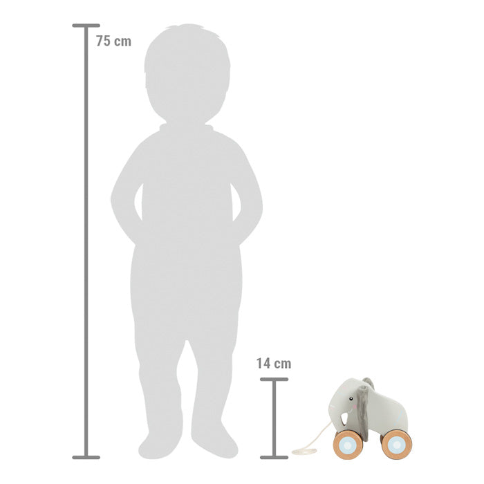 Nachziehtier Elefant mit Knisterohr