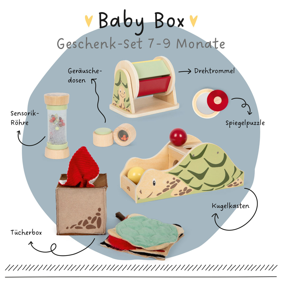 Baby-Box 7-9 Monate „Probieren & Verstehen“