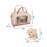 Hund mit Tasche und Pflege-Set
