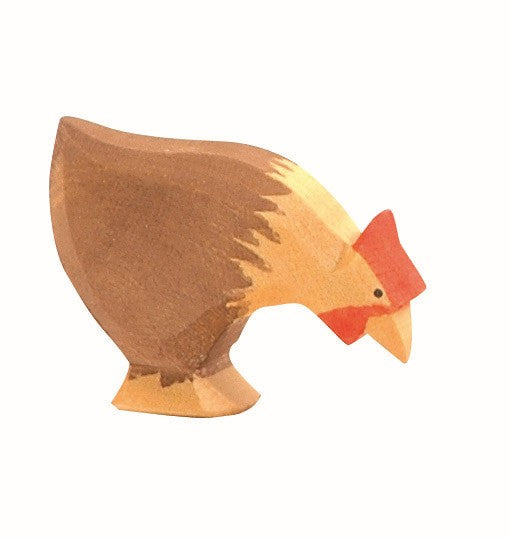 Huhn braun pickend