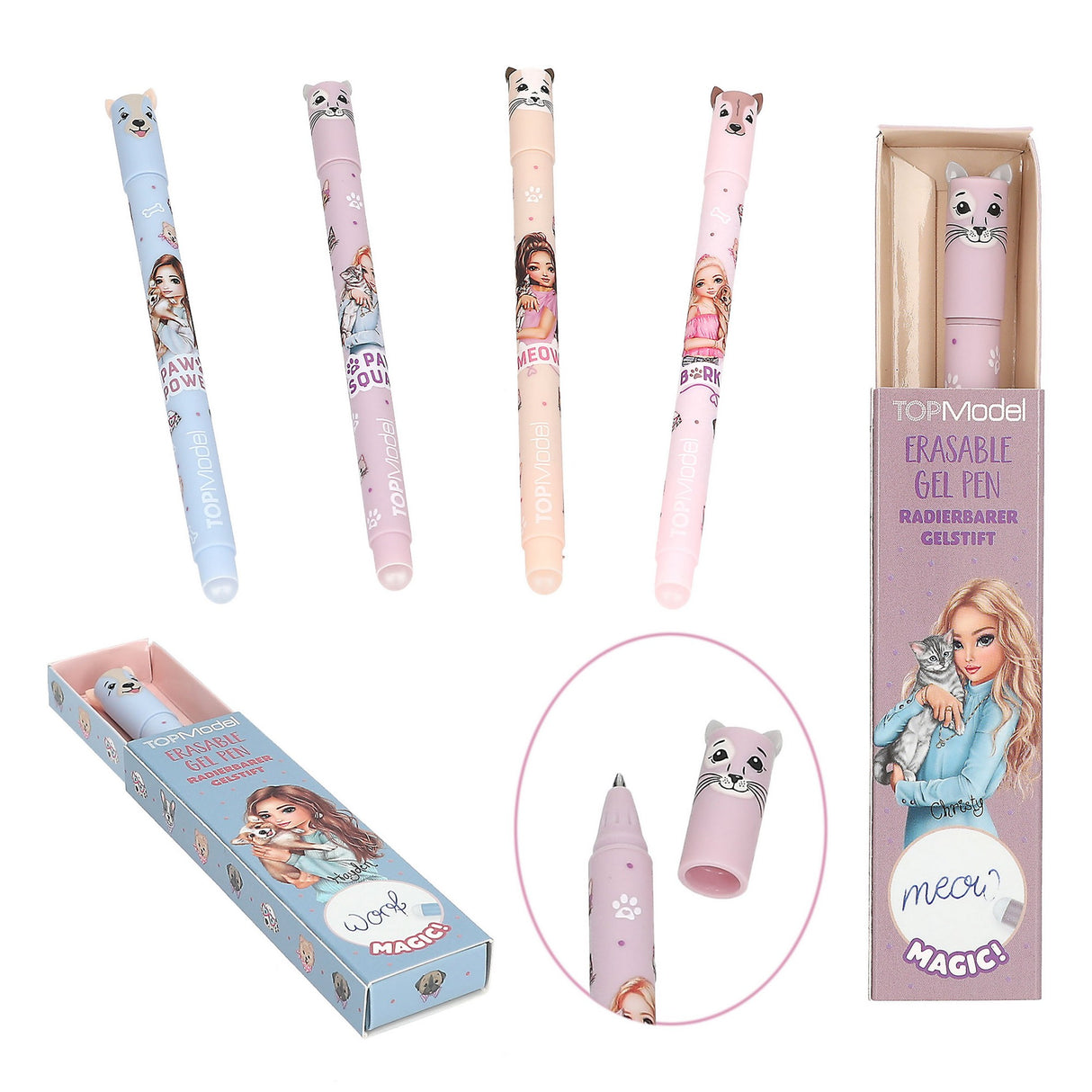 TOPModel Radierbarer Gelstift Kitty & Doggy