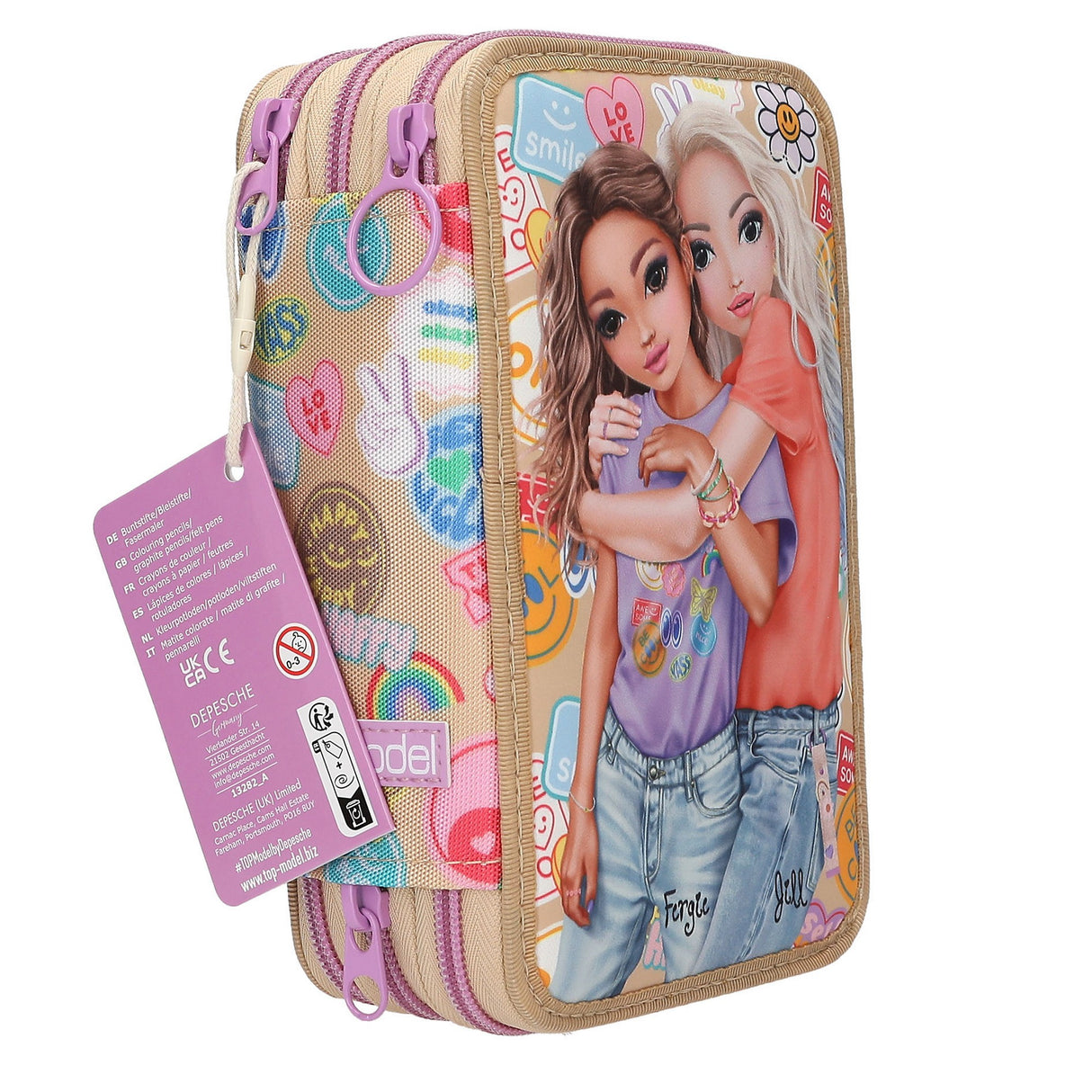 TOPModel 3 Fach Federtasche Girl Power
