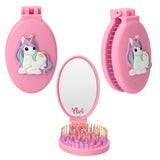 Ylvi Klapphaarbürste mit Einhorn