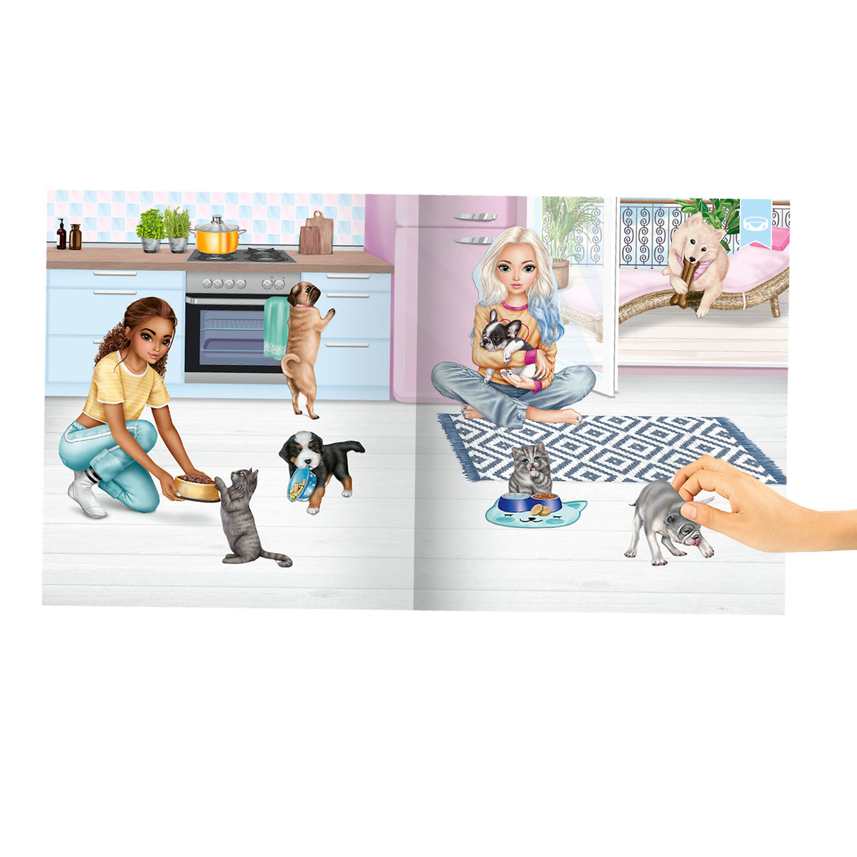 TOPModel Stickerbuch Kitty und Doggy