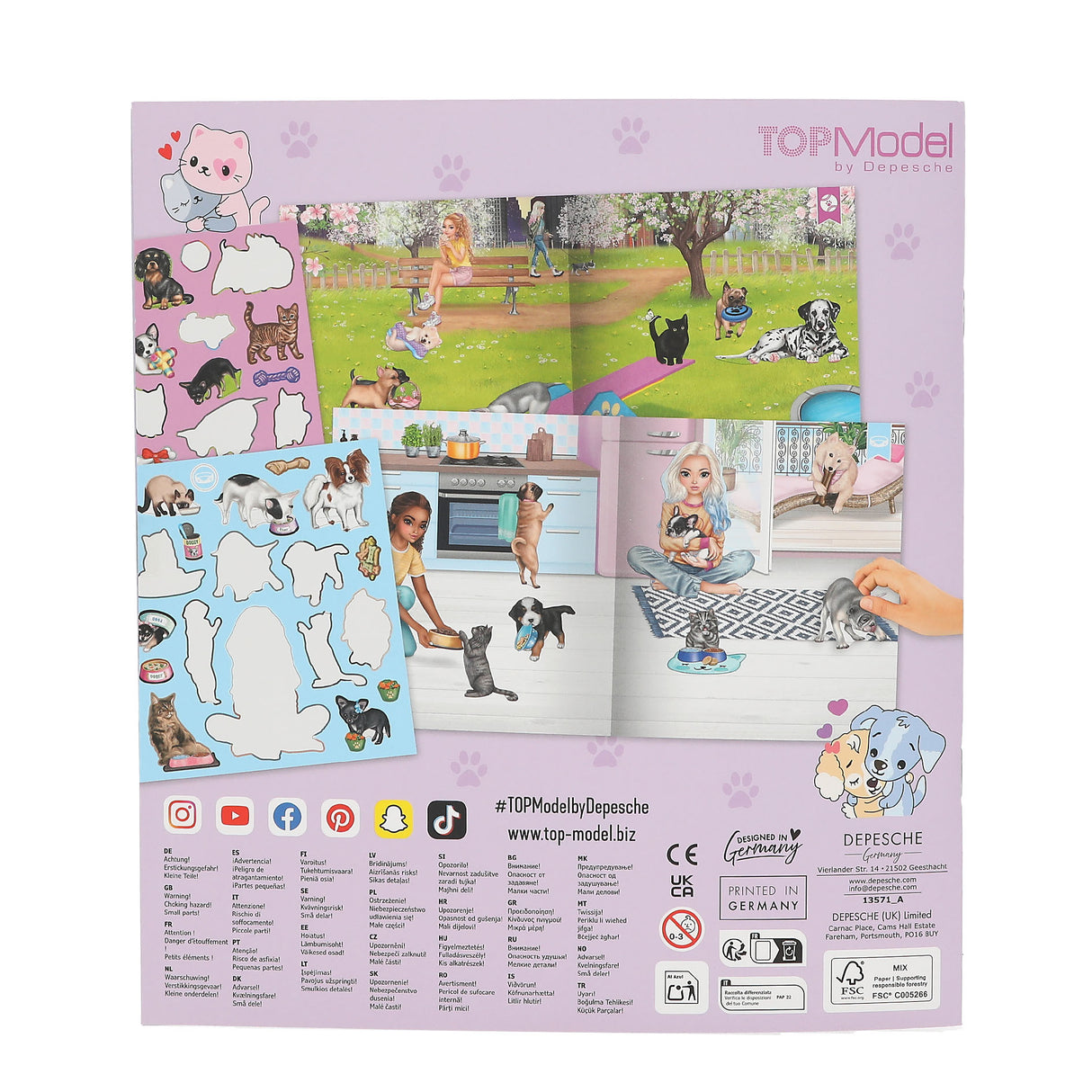 TOPModel Stickerbuch Kitty und Doggy