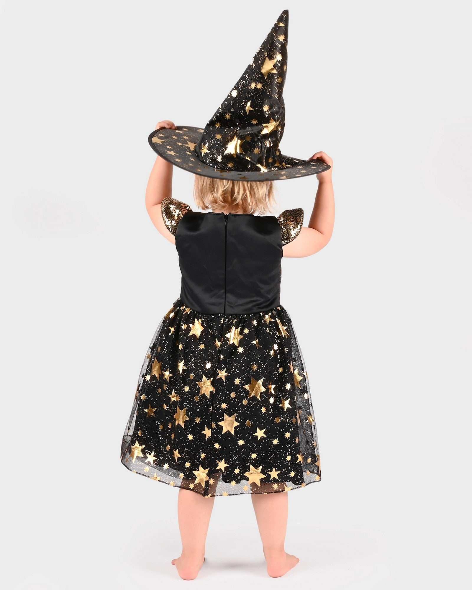 Hexenkostüm mit Hut 4-6 Jahre