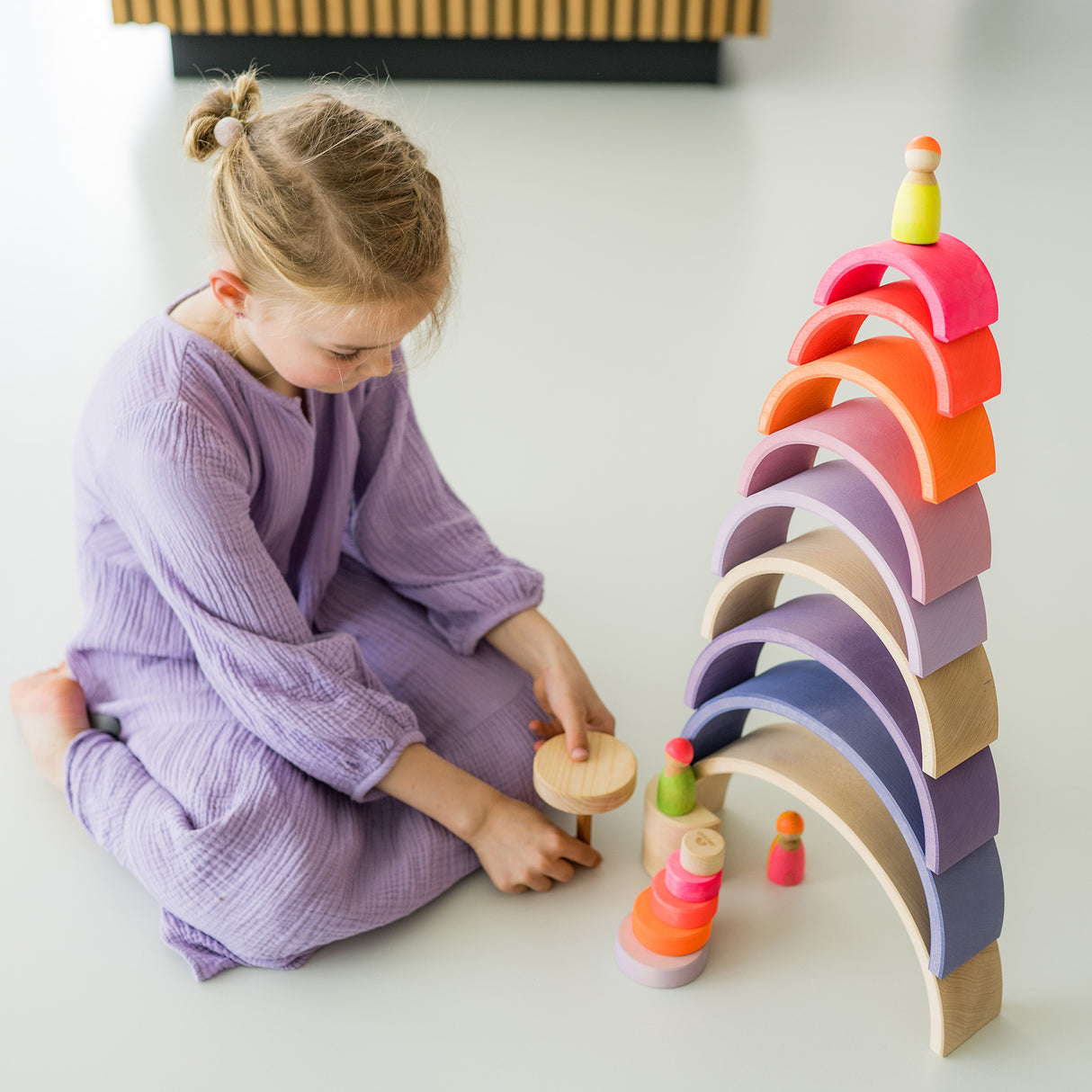 Regenbogen 10-teilig neon pink - korbmayer. ganz besonders. für kinder.