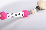 Schnullerkette 'I love Mom' pink - korbmayer. ganz besonders. für kinder.