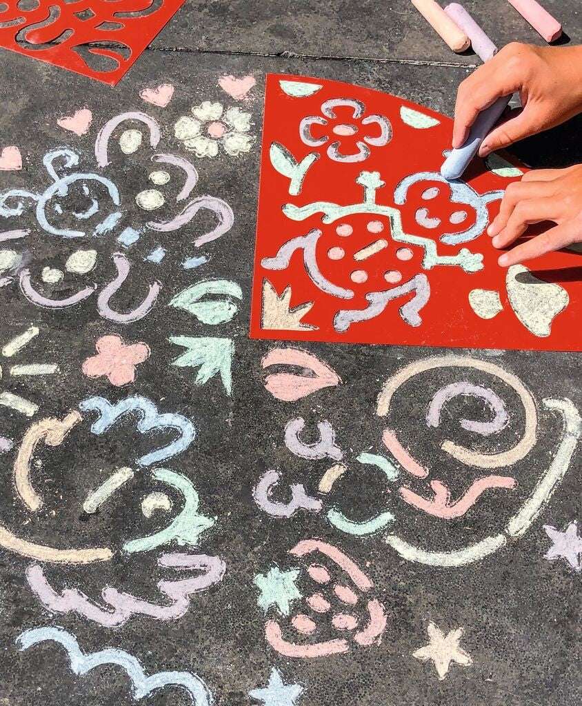 Straßen-Glitzerkreide