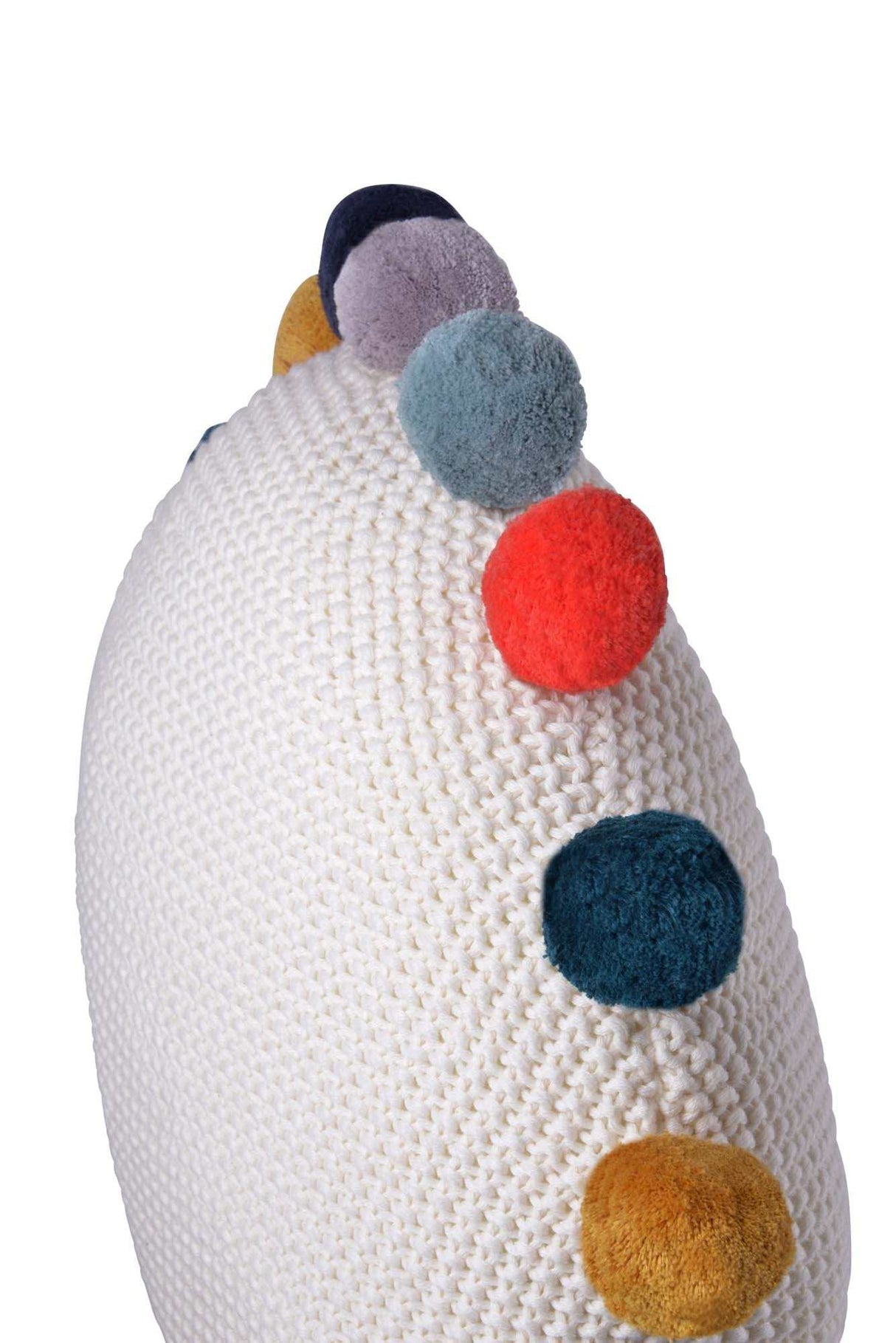 Rundes Pompom Kissen - korbmayer. ganz besonders. für kinder.