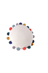 Rundes Pompom Kissen - korbmayer. ganz besonders. für kinder.