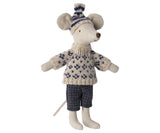 Wintermaus Papa mit Ski- Set