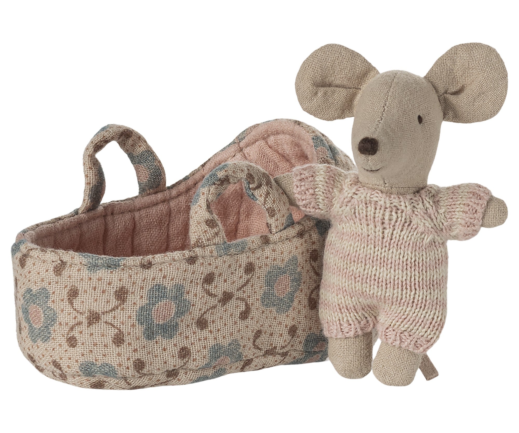 Babymaus in Tragetasche - Rose