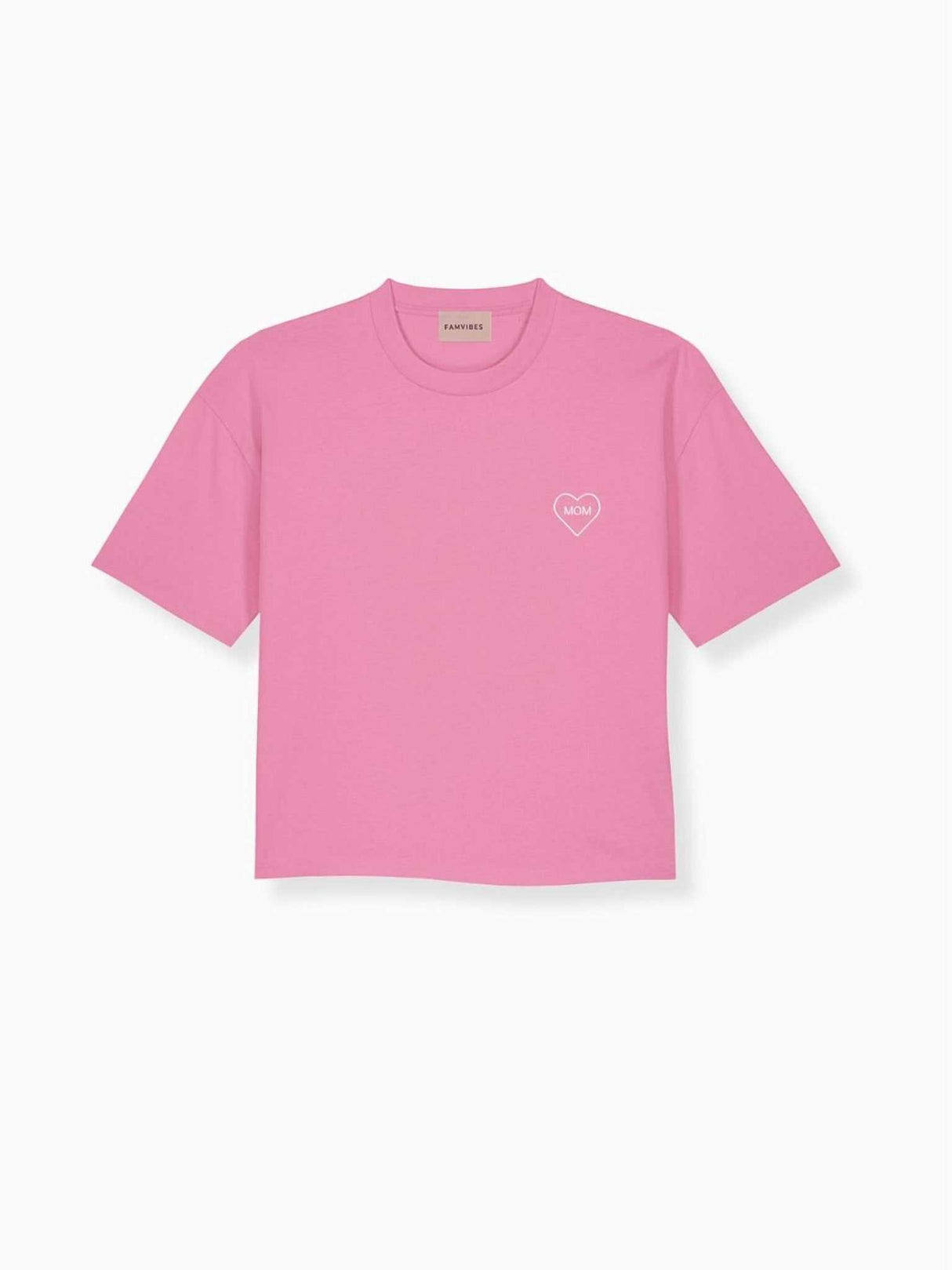 Mom Heart Shirt/ Pink - M