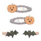 Haarclips Fledermaus & Kürbis