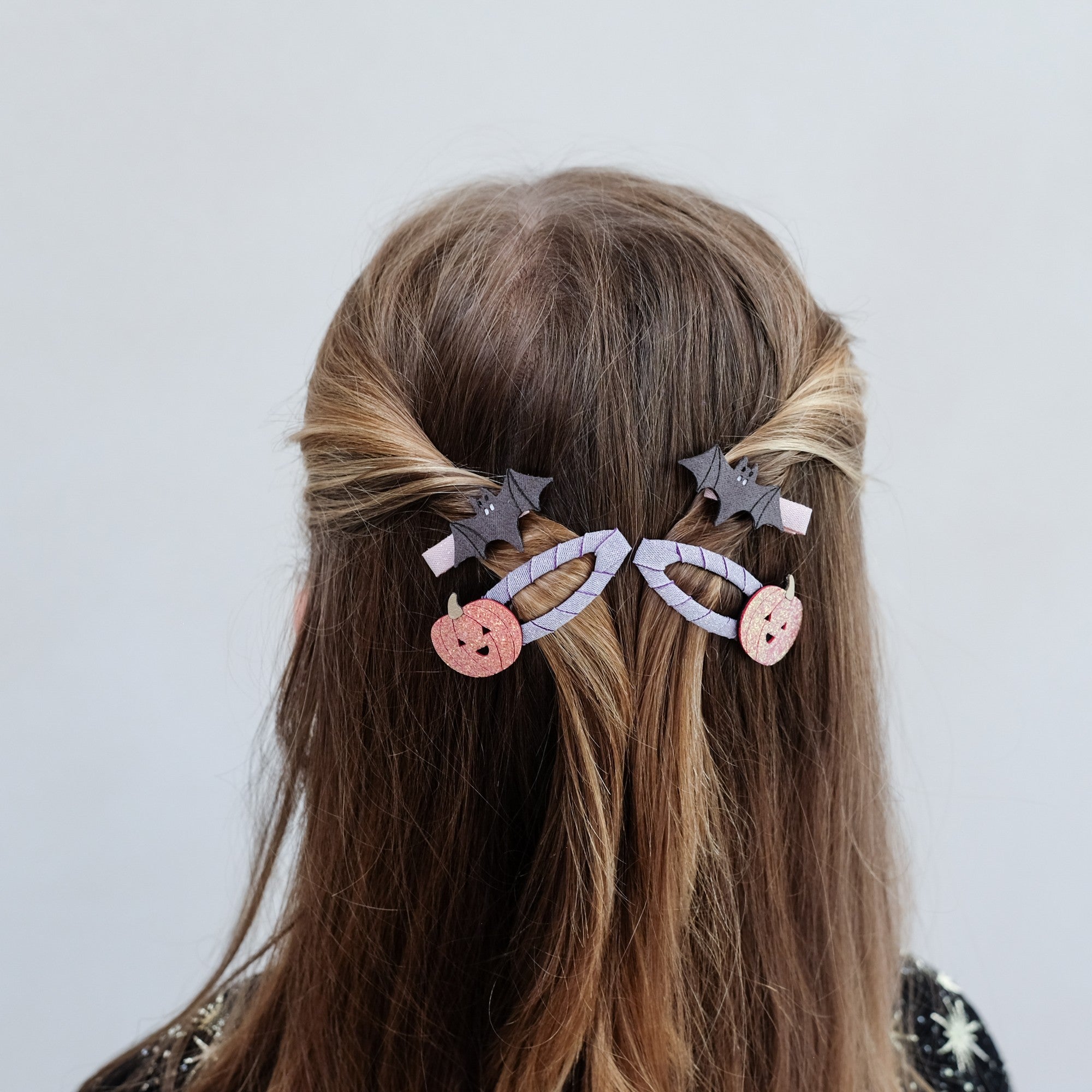 Haarclips Fledermaus & Kürbis