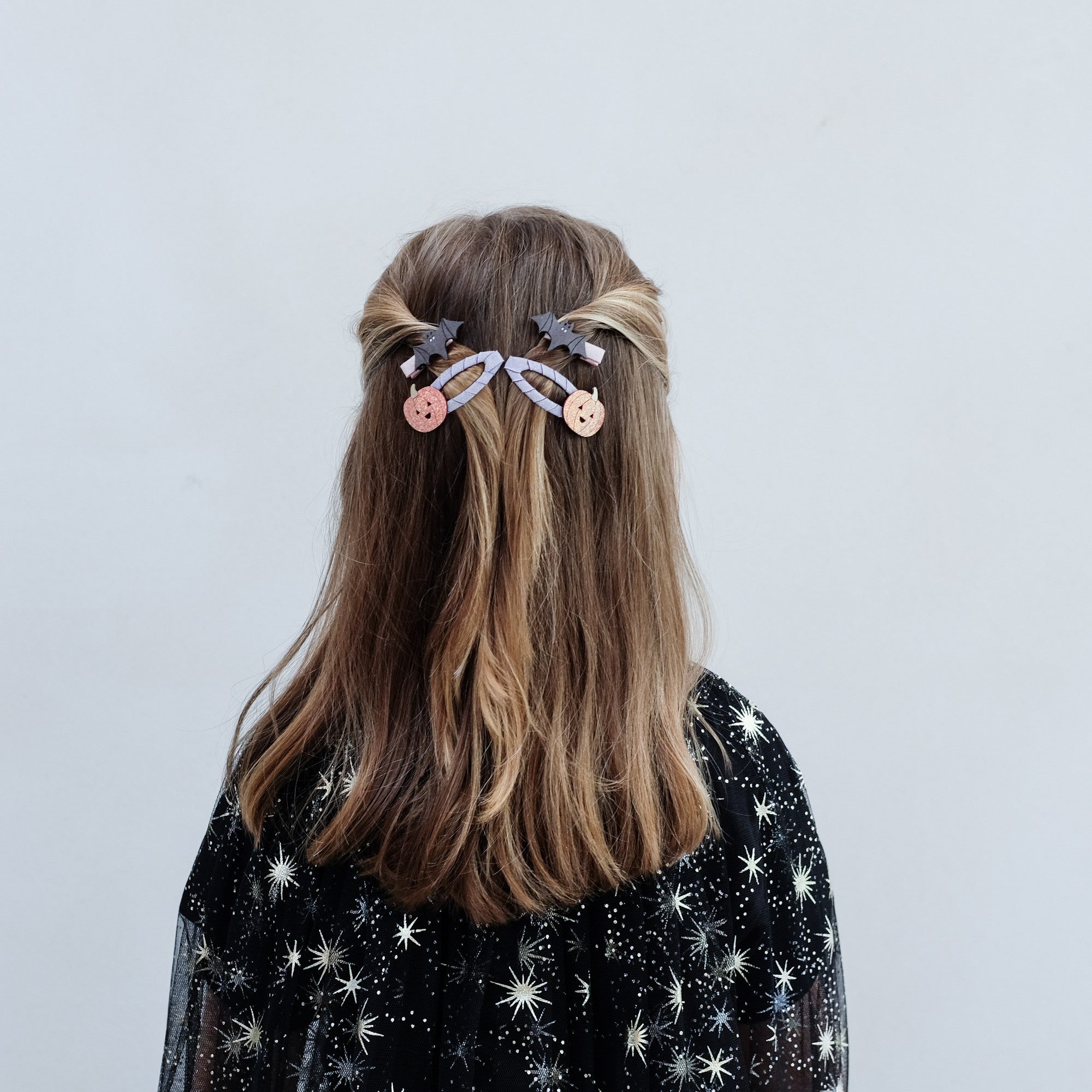 Haarclips Fledermaus & Kürbis