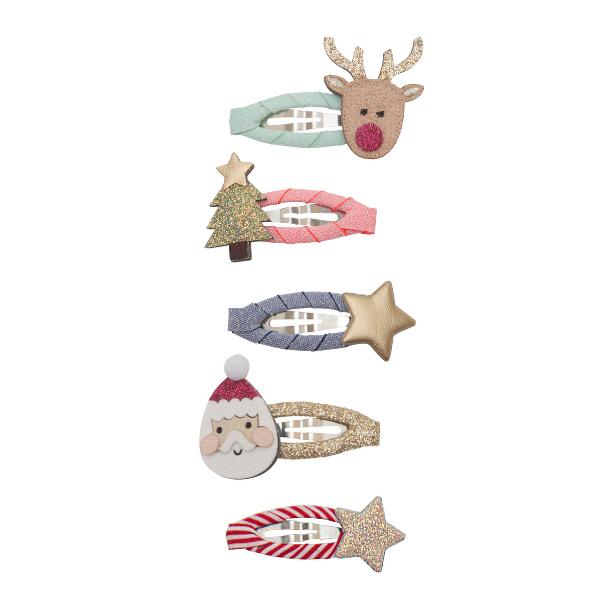 Haarclips Santa & Rudolph