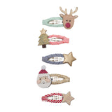 Haarclips Santa & Rudolph