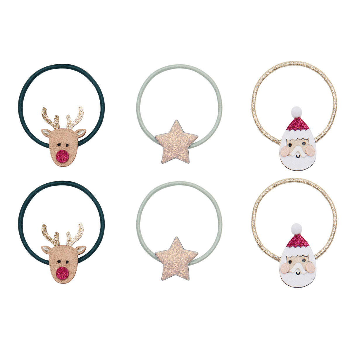 Haargummis Santa & Rudolph