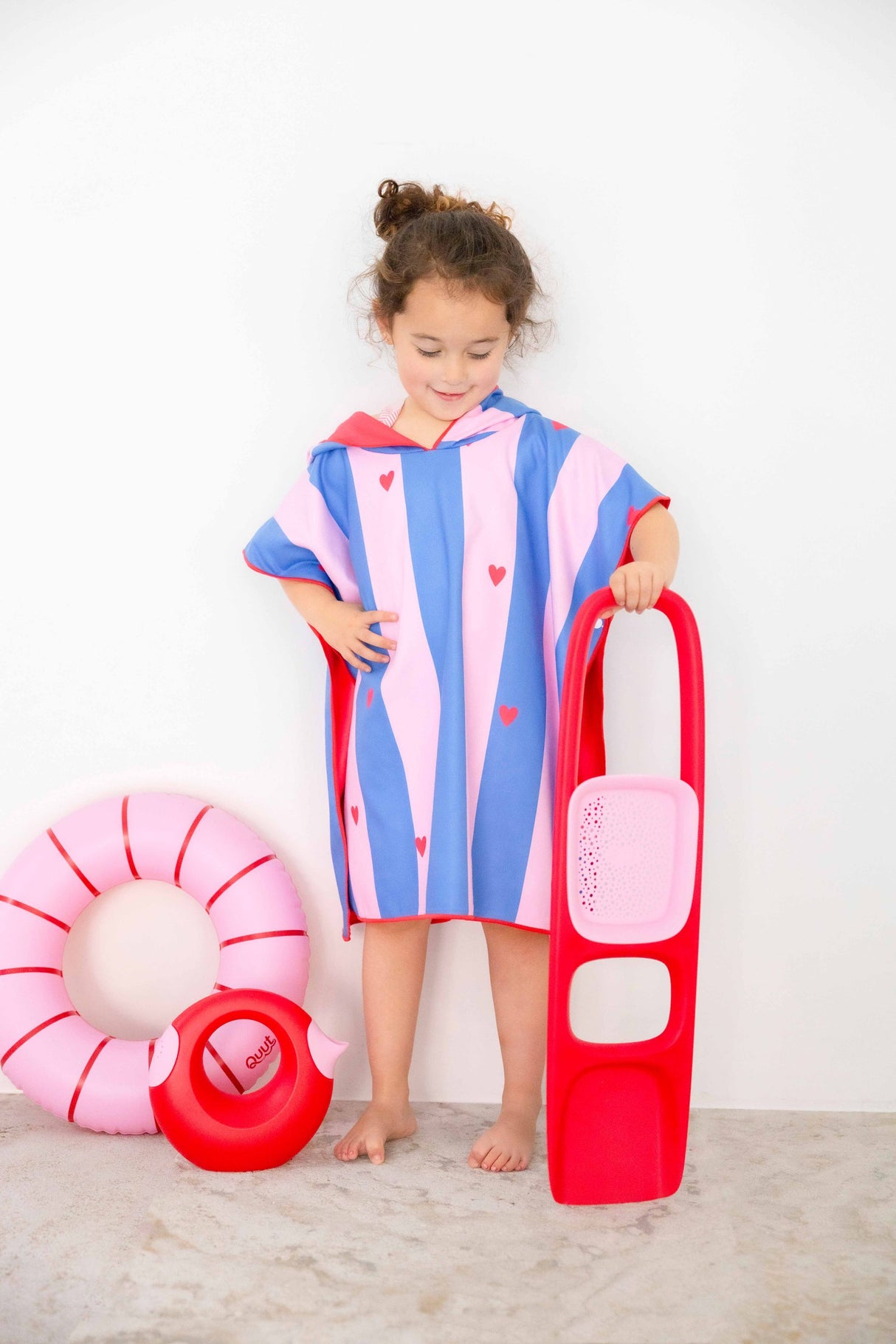Strandponcho/ Cherry