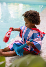 Strandponcho/ Cherry
