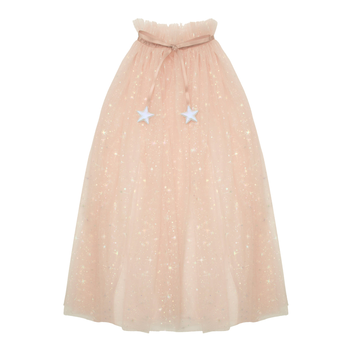 Schimmerndes Cape Tulle / beige