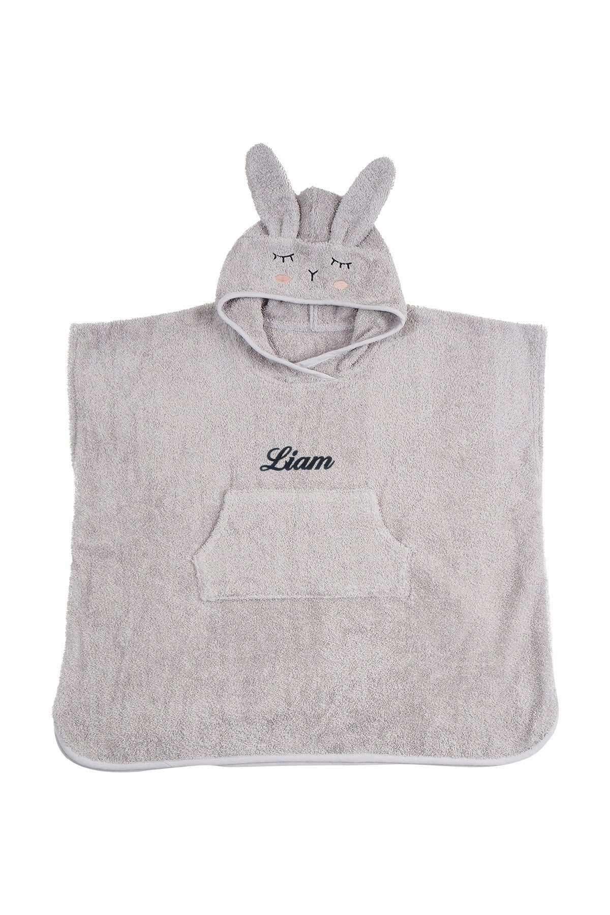 Poncho Hase Silbergrau