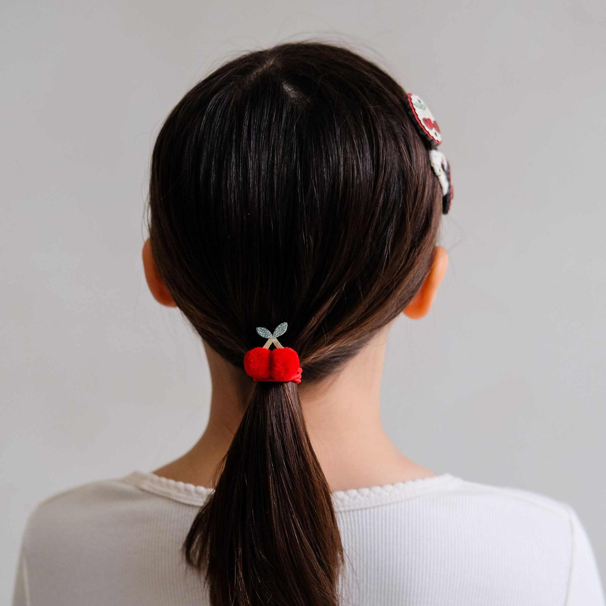 PomPom Haargummis/ Kirsche