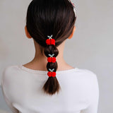 PomPom Haargummis/ Kirsche